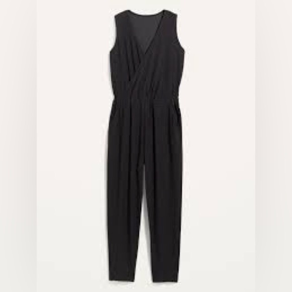 Old Navy Active Breathe ON Sleeveless heathered Black Loungewear Jumpsuit Size L - Picture 1 of 7